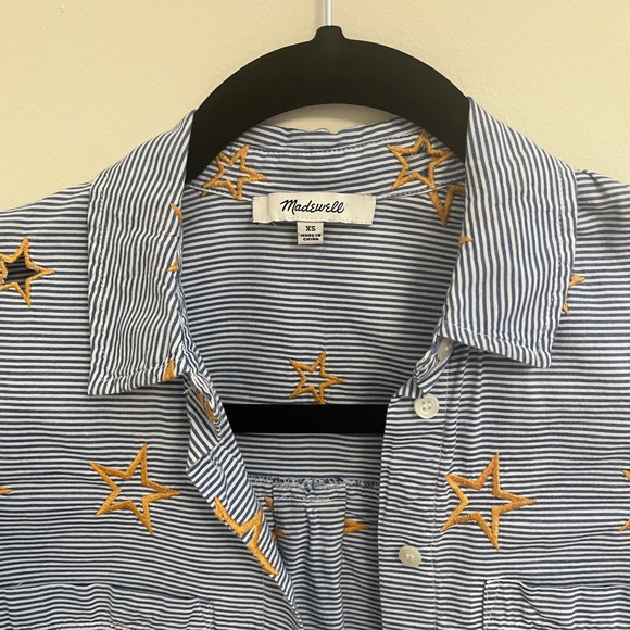Madewell Embroidered Striped Star Shirt, XS - Picture 9 of 10